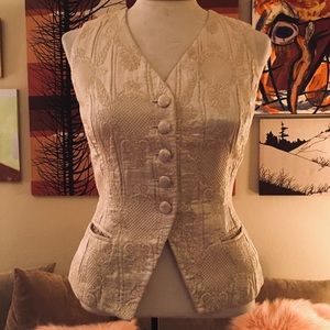 VTG 90’s Metallic Christian Dior Brocade Vest